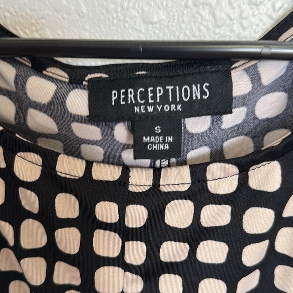 Perceptions New York Sleeveless Dress Black & Taupe Color Size Small - Picture 4 of 10